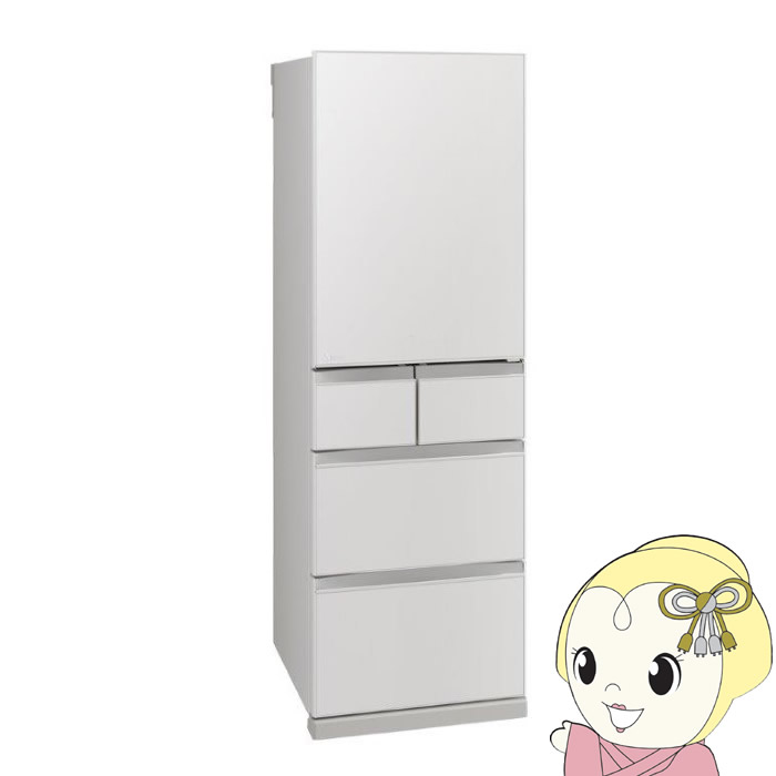 【7/18はﾀﾞｲﾔﾓﾝﾄﾞ会員限定 ｴﾝﾄﾘｰで当店全品最大P8倍】【在庫限り】【標準設置込】三菱 冷蔵庫 455L 右開き MR-BD46M-W マットホワイト 5ドア 切れちゃう瞬冷凍 氷点下ストッカー A.I.｜ウルトラぎおん店