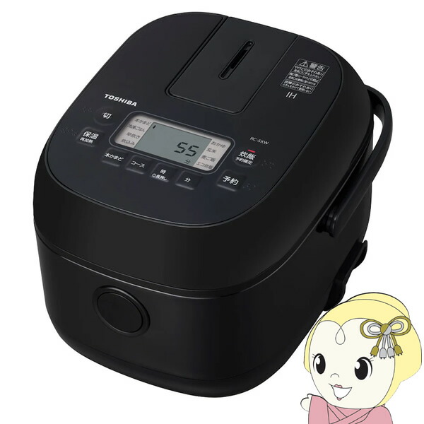 炊飯器 東芝 TOSHIBA IHジャー炊飯器 3合炊き 黒いこと RC-5XW-K【/srm】