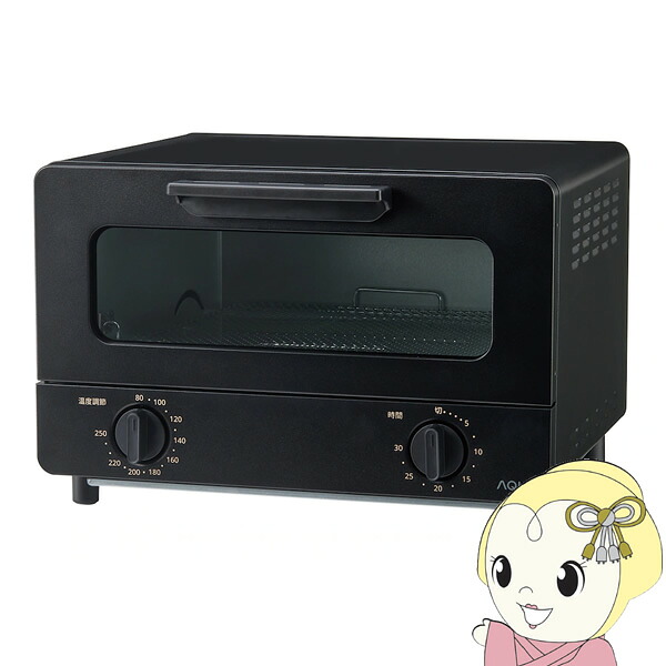 オーブントースター AQUA アクア ブラック 遠赤外線ヒーター4枚焼きトースター AQT-CS14T-K【/srm】 6,826円