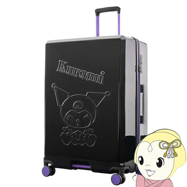 【6/10は継続期間押さえるｸｰﾎﾟﾝ振り出し】旅行バッグ 持ちはこび入れもの L大きさ 95L 28in TSA鍵を掛ける 軽さ サンリオ クロミ 黒いこと KK-963-L【/srm】