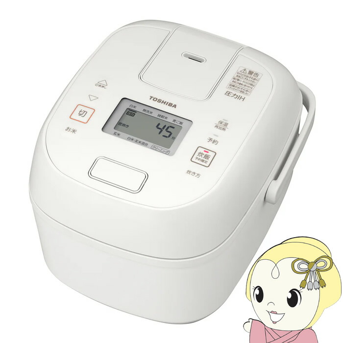 【6/5は継続期間制限事項ｸｰﾎﾟﾝふり出し】炊飯器 東芝 TOSHIBA 翦断応力IHジャー炊飯器 炎匠炊き 3.5合炊き ミルキー白いこと RC-6PXX-W【/srm】