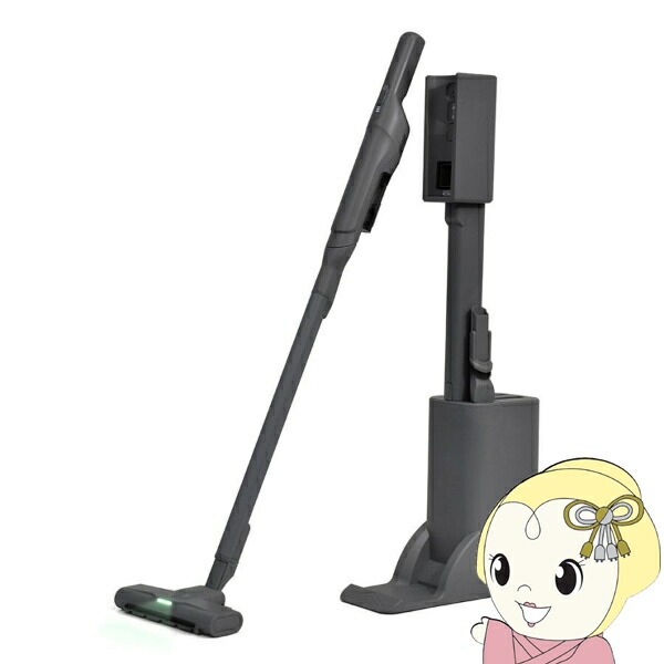 [予約]掃除機 コードレス スティッククリーナー ダストステーション 1.15kg ベルソス VS-6840DBK アッシュグレー【/srm】｜ウルトラぎおん店