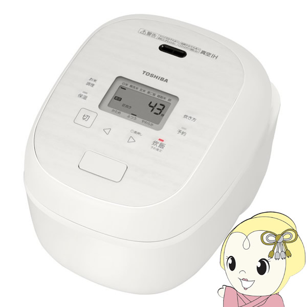東芝 真空IH炊飯器 5.5合炊き ミルキーホワイト 炎 匠炊き RC-10RXB-W【/srm】｜ウルトラぎおん店