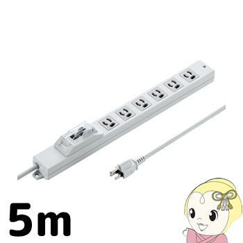 TAP-BR36A-5 サンワサプライ 安全ブレーカータップ(オフィス・工場用・3P・6個口・5m)【/srm】|ウルトラぎおん店
