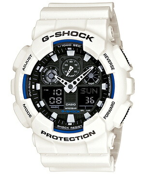 GA-100B-7AJF　カシオ　腕時計 G-SHOCK ホワイト×ブラック BIG CASE【/srm】