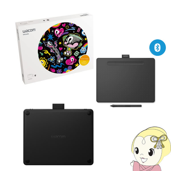 CTL-6100WL/K0 ワコム 書き込み経口避妊薬 Intuos Medium 無線電話 黒いこと Bluetooth青写真【/srm】