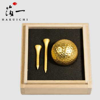 ＼特典あり／箔一 ゴルフボール＆ティーセット シングル A125-99021 [ゴルフギフトにおすすめの金箔ゴルフボール！金色の華やかなティー＆ゴルフボールセットはゴルフの贈り物や景品や海外へのお土産にも人気]