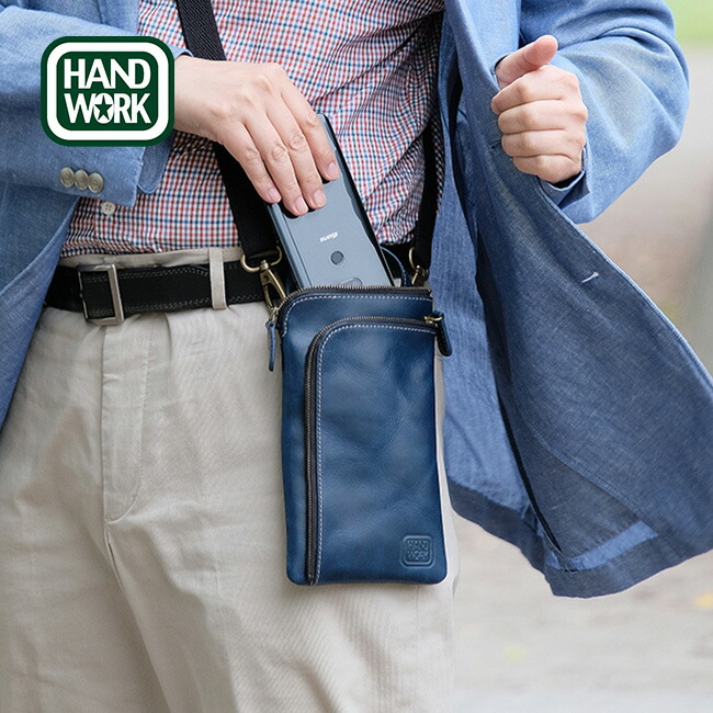 6685【極美品】ADMJ 牛革　ライダースモバイルポーチM ストラップ2本 6685【極美品】ADMJ 牛革 ライダースモバイルポーチM ストラップ