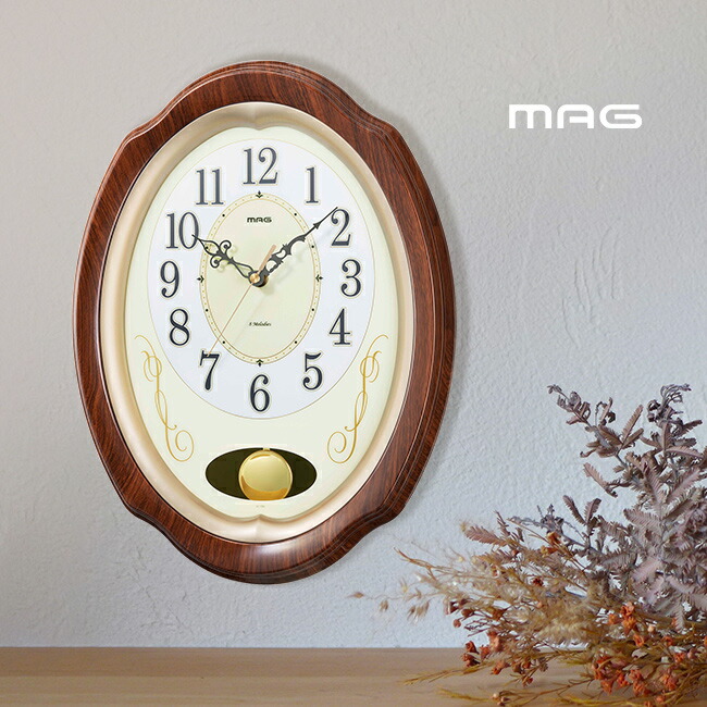 楽天市場】振り子時計 電波時計 掛け時計 壁掛け時計 掛時計 報時機能