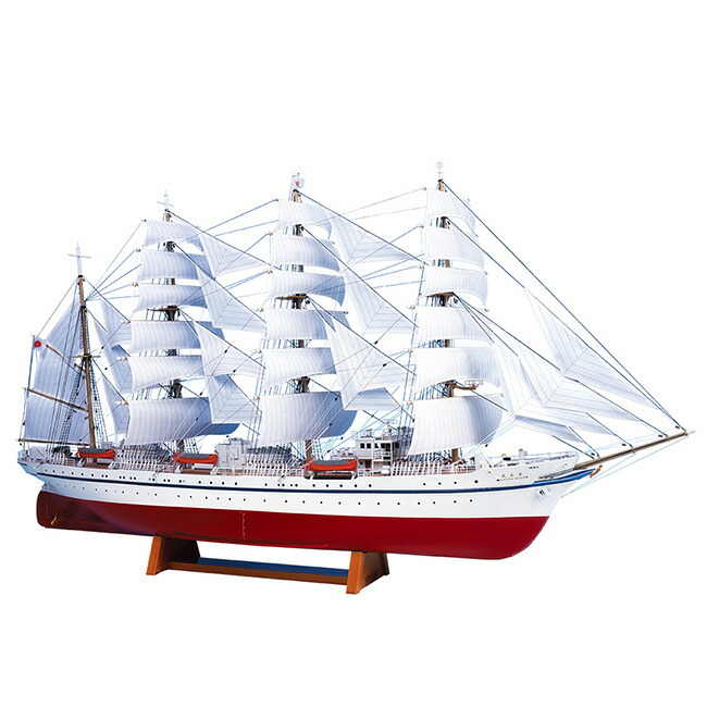 ＼特典あり／木製模型 帆船 1/160 日本丸 帆付<BR>[帆船「日本丸」を精密に再現した模型 木製の1/160帆船模型の手作りキット 精巧で美しい木の模型]<br>