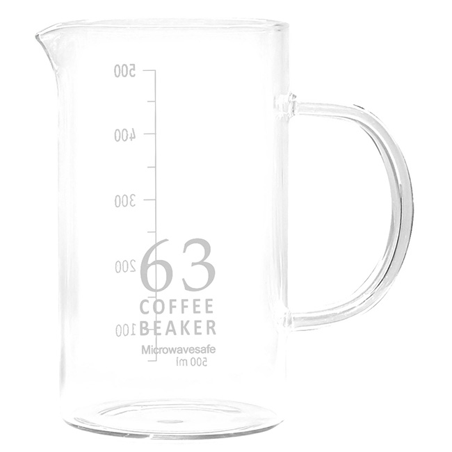 63 ロクサン ガラスコーヒービーカー 500ml 0701 016 ドリップのコーヒーを自宅で愉しむための器具 ビーカーのデザインがおしゃれな コーヒーサーバー ガラスのサーバー 珈琲専用の道具 即納