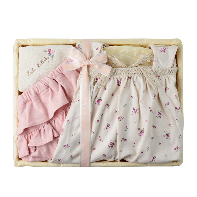 ＼特典あり／Lulu lullaby ルルララバイ キャミソールエプロンセット カゴM-1 5950-0520 [出産祝い ギフト 女の子 プレゼント かわいい おしゃれ 洋服 キャミ パンツ フリル レース ピンク] 即納
