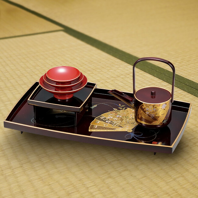 楽天市場】木製 屠蘇器 おとそセット 越前漆器 溜塗り 旭形 漆塗り お