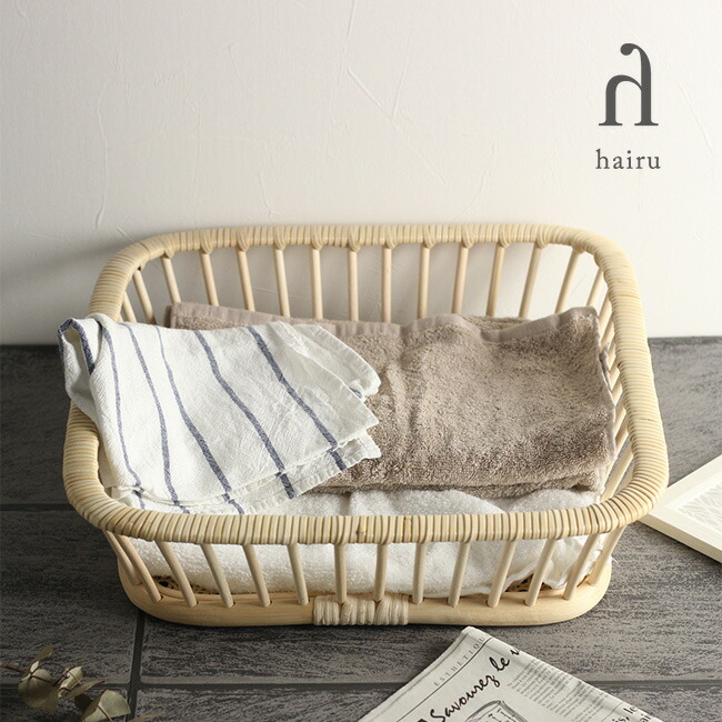 楽天市場】＼特典あり／ツルヤ商店 籐バスケット maru L[籐 ラタン