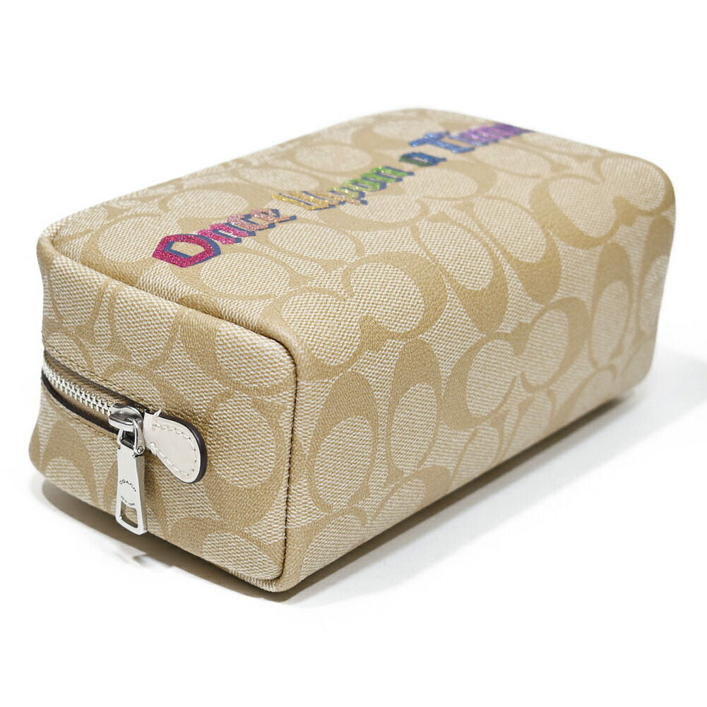 指導 Coach 鞄 模様 車寄 C1479 Svot8 ディズニー Disney 協同 ワンス アポン ア 日月 スモール コスメティック 箱 カーキマルチ Lindsaymayphotography Com