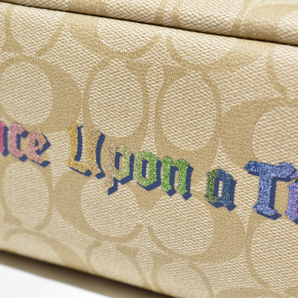 指導 Coach 鞄 模様 車寄 C1479 Svot8 ディズニー Disney 協同 ワンス アポン ア 日月 スモール コスメティック 箱 カーキマルチ Lindsaymayphotography Com