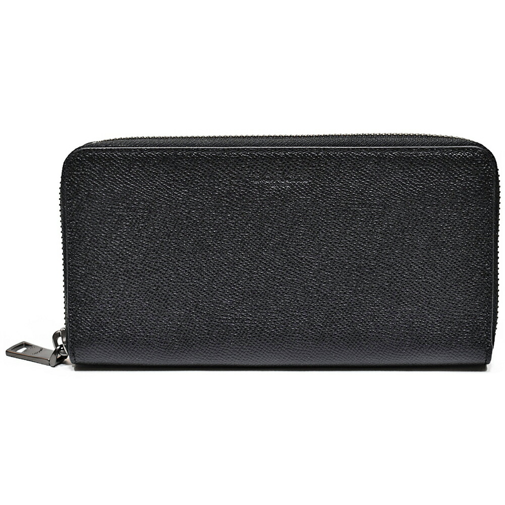 楽天市場 コーチ Coach 財布 長財布 メンズ 25607 F25607 Blk クロスグレイン レザー アコーディオン ジップアラウンド ファスナー ブラック Uruzz