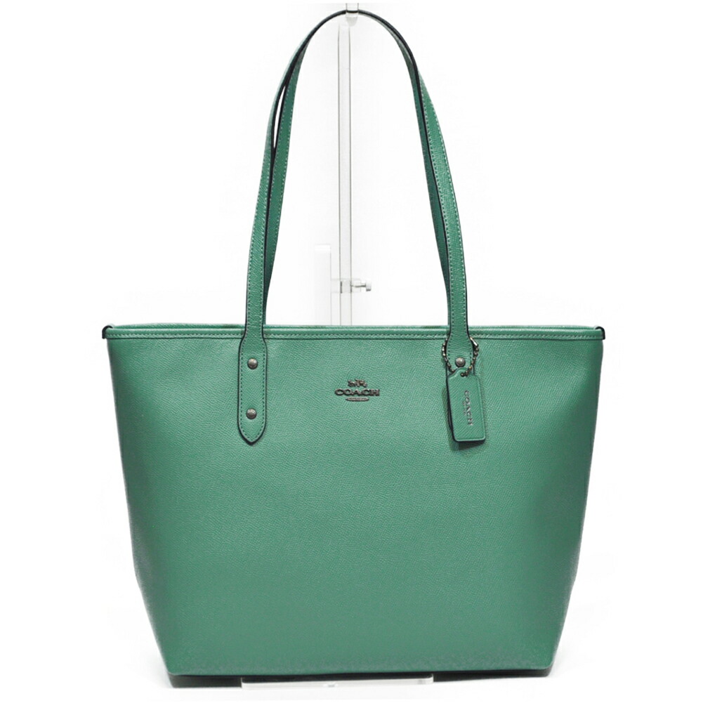 数量限定 特売 楽天市場 訳あり コーチ トート バッグ Coach F Qbn2i クロスグレイン レザー シティー ジップ トート ブルーグリーン Uruzz 手数料安い Www Masterworksfineart Com