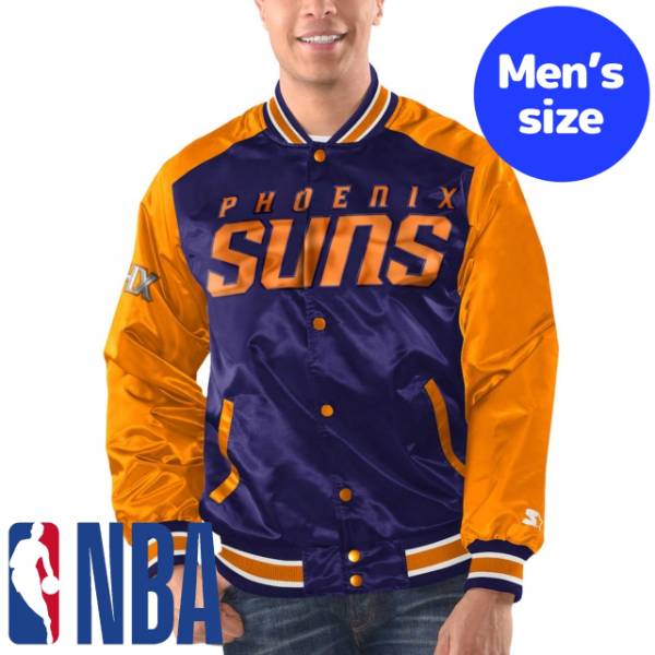 【送料無料】 NBAオフィシャル メンズ アウター バーシティジャケット スタジャン ジャンパー フェニックス・サンズ Phoenix Suns Renegade Satin Varsity Jacket