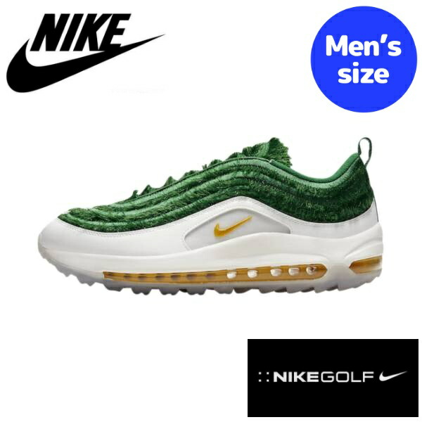 【貨物輸送無料】【メンズ】 nike ナイキ ゴルフシューズ Air Max 97 Golf NRG Grass Golf Shoes （Summit White/Grass/Metallic Silver/Speed Yellow） CK4437-100 スニーカー 靴 ゴルフ訓練を受ける場 ゴルフ力くらべ