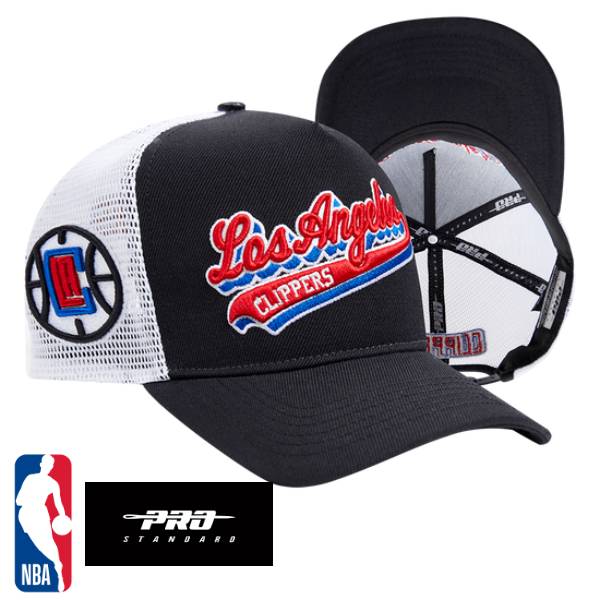 【送料無料】 NBA公式 正規品 メンズ キャップ 帽子 ハット アジャスタブルキャップ ユニセックス プロスタンダード Pro Standard ロサンゼルス・クリッパーズ カワイ・レナード LOS ANGELES CLIPPERS SCRIPT TAIL TRUCKER SNAPBACK HAT