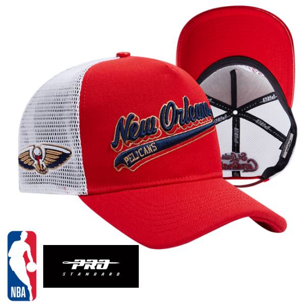 【送料無料】 NBA公式 正規品 メンズ キャップ 帽子 ハット アジャスタブルキャップ ユニセックス プロスタンダード Pro Standard ニューオーリンズ・ペリカンズ NEW ORLEANS PELICANS SCRIPT TAIL TRUCKER SNAPBACK HAT