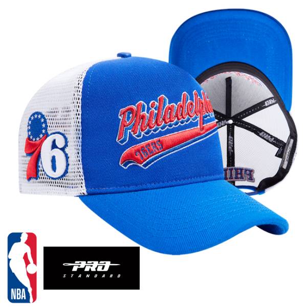 【送料無料】 NBA公式 正規品 メンズ キャップ 帽子 ハット アジャスタブルキャップ ユニセックス プロスタンダード Pro Standard フィラデルフィア・セブンティシクサーズ PHILADELPHIA 76ers SCRIPT TAIL TRUCKER SNAPBACK HAT