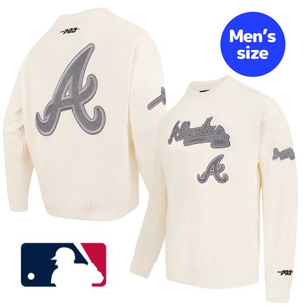 MLB公式 Pro Standard プロスタンダード メジャーリーグオフィシャル メンズ トレーナー 長袖トップス Pro Standard プロスタンダード アトランタ・ブレーブス ATLANTA BRAVES REVERSE FRENCH TERRY DROP SHOULDER CREWNECK