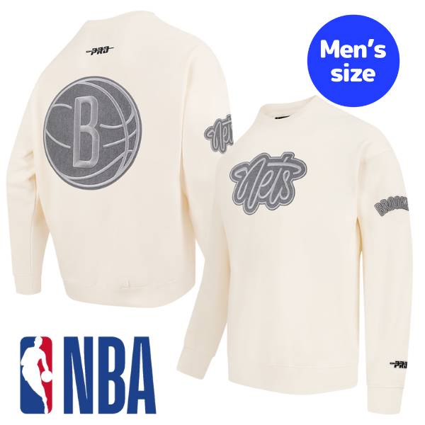 【送料無料】 NBA公式 オフィシャル メンズ トレーナー 長袖トップス Pro Standard プロスタンダード ブルックリン・ネッツ BROOKLYN NETS REVERSE FRENCH TERRY DROP SHOULDER CREWNECK
