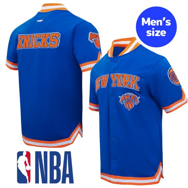 【送料無料】 NBA公式 オフィシャルアイテム メンズ ジャケット スタジャン アウター 半袖トップス Pro Standard プロスタンダード ニューヨーク・ニックス NEW YORK KNICKS CLASSIC MEN'S WARM UP JACKET