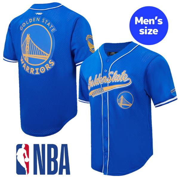 【送料無料】 NBA公式 オフィシャルアイテム メンズ ジャージ ユニフォームトップ 半袖トップス Tシャツ Pro Standard プロスタンダード ゴールデンステイト・ウォリアーズ ステフィン・カリー GOLDEN STATE WARRIORS SCRIPT TAIL MEN'S MESH BUTTON DOWN SHIRT