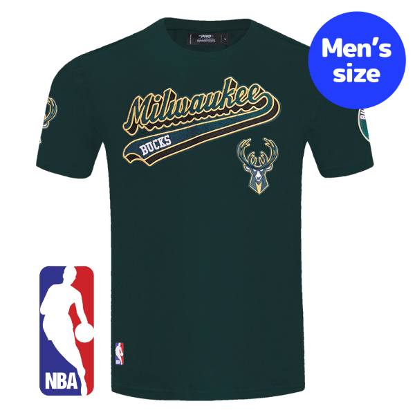 【送料無料】 NBA公式 オフィシャルアイテム メンズ 半袖トップス Tシャツ Pro Standard プロスタンダード ミルウォーキー・バックス MILWAUKEE BUCKS SCRIPT TAIL MEN'S TEE