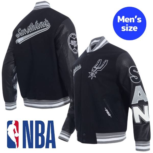 【送料無料】 Pro Standard プロスタンダード NBA公式 メンズ アウター バーシティジャケット スタジャン ジャンパー サンアントニオ・スパーズ ビクター・ウェンバンヤマ SAN ANTONIO SPURS SCRIPT TAIL VARSITY JACKET