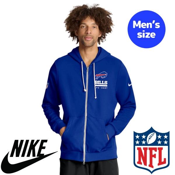 【送料無料】 NFL公式 メンズ パーカー 長袖トップス トレーナー フーディー ナイキ Nike バッファロー・ビルズ Buffalo Bills Nike Sideline Standard Issue Utility Player Dri-FIT Full-Zip Hoodie