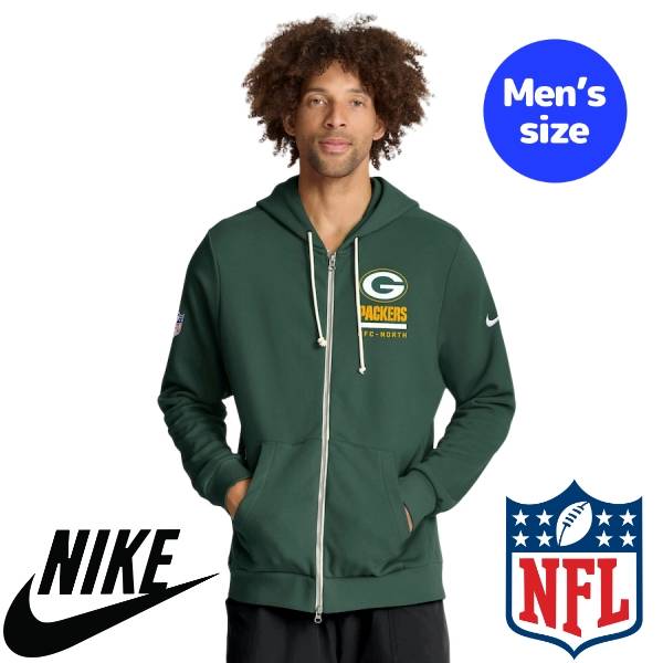 【送料無料】 NFL公式 メンズ パーカー 長袖トップス トレーナー フーディー ナイキ Nike グリーンベイ・パッカーズ Green Bay Packers Nike Sideline Standard Issue Utility Player Dri-FIT Full-Zip Hoodie