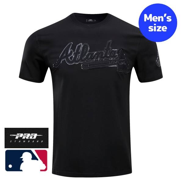 【送料無料】 MLB公式 正規品 メンズ Tシャツ 半袖トップス メジャーリーグオフィシャル アトランタ・ブレーブス プロスタンダード Pro Standard ATLANTA BRAVES TRIPLE BLACK PRO TEAM MEN'S TOP T-SHIRT