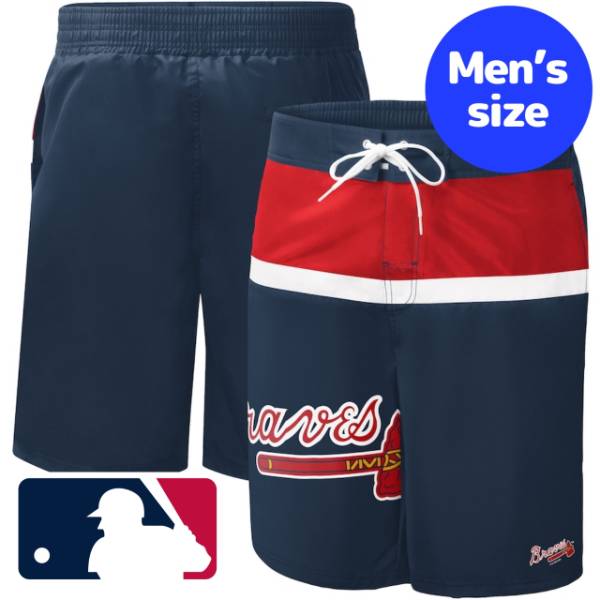 【送料無料】 MLB公式 メジャーリーグ メンズ スイムウェア 海水パンツ 海パン スイムスーツ スイムトランクス 海水浴 ビーチ プール アトランタ・ブレーブス Atlanta Braves Sea Wind Swim Shorts