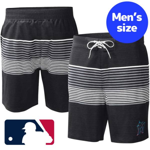 【送料無料】 MLB公式 メジャーリーグ メンズ スイムウェア 海水パンツ 海パン スイムトランクス 海水浴 ビーチ プール マイアミ・マーリンズ Miami Marlins Coastline Volley Swim Shorts 17,325円