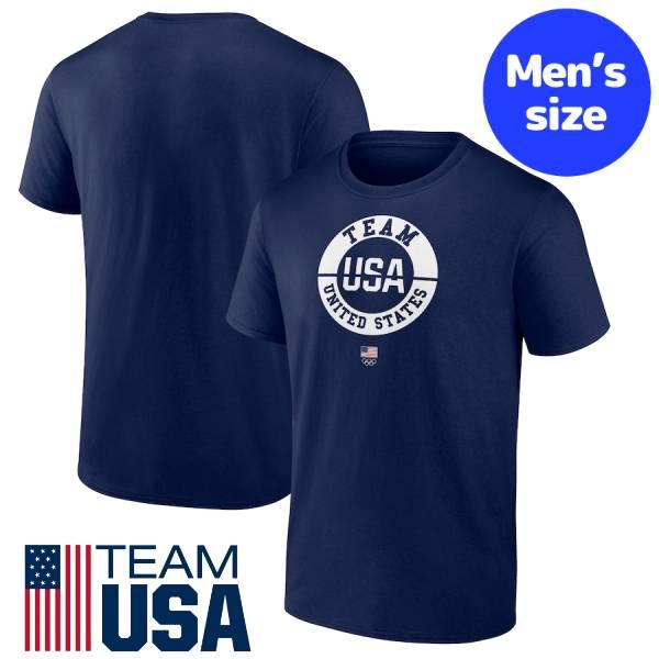 【送料無料】 パリオリンピック2024 チームUSA公式 メンズ Tシャツ 半袖トップス 五輪 アメリカ国旗 Team USA 2024 Olympics Badge T-Shirt