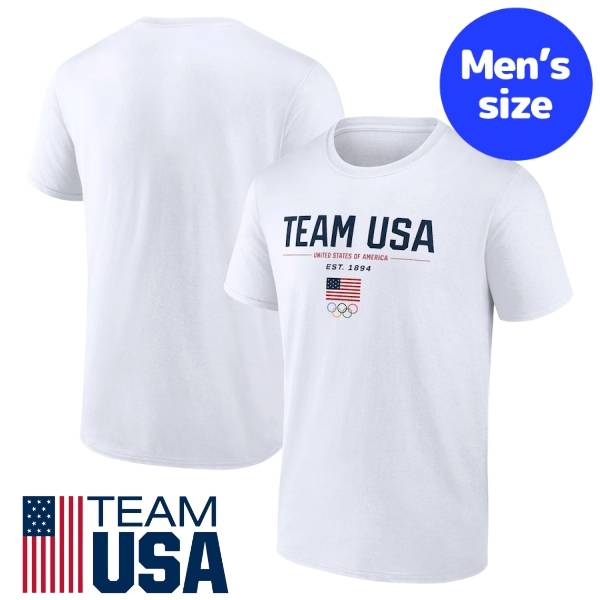 【送料無料】 パリオリンピック2024 チームUSA公式 メンズ Tシャツ 半袖トップス 五輪 アメリカ国旗 Team USA 2024 Olympics Gold Medal T-Shirt