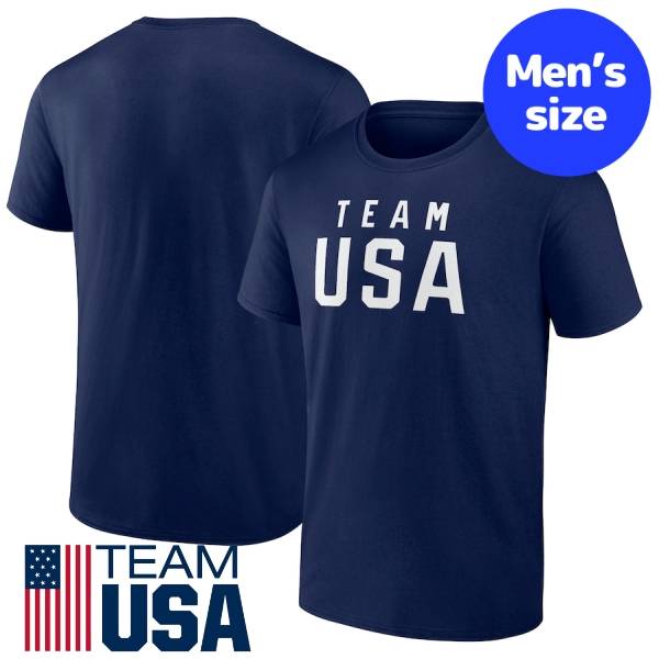【送料無料】 パリオリンピック2024 チームUSA公式 メンズ Tシャツ 半袖トップス 五輪 アメリカ国旗 Team USA 2024 Olympics Wordmark T-Shirt
