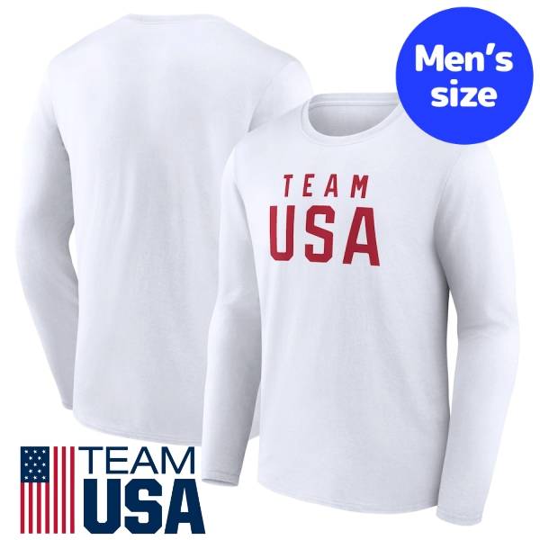 【送料無料】 パリオリンピック2024 チームUSA公式 メンズ 長袖Tシャツ ロンT トップス 五輪 アメリカ国旗 Team USA 2024 Olympics Wordmark Long Sleeve T-Shirt