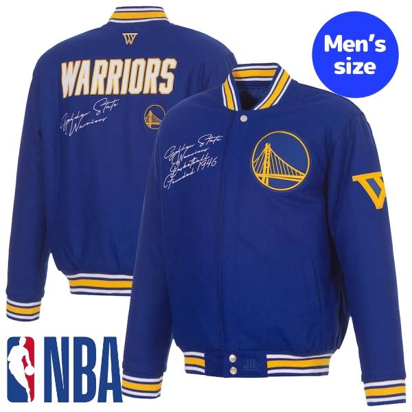 【送料無料】 NBA公式 メンズ スタジャン ジャケット アウター ジャンパー JH Design Jacket ゴールデンステイト・ウォリアーズ ステフィン・カリー Golden State Warriors JH Design Wool Full-Snap Jacket