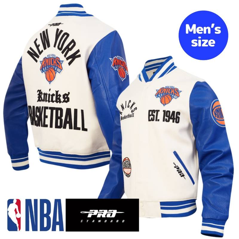 【送料無料】 NBA公式 正規品 メンズ アウター スタジャン ジャケット ニューヨーク・ニックス NEW YORK KNICKS MODERN ORIGINALS MEN'S RIB WOOL VARSITY JACKET プロスタンダード Pro Standard