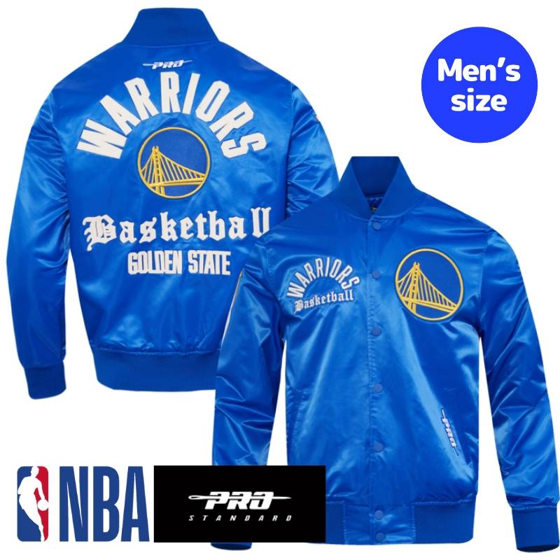 【送料無料】 NBA公式 正規品 メンズ アウター スタジャン サテンジャケット ナイロンジャンパー ゴールデンステイト・ウォリアーズ ステフィン・カリー GOLDEN STATE WARRIORS MODERN ORIGINALS MEN'S SATIN JACKET プロスタンダード Pro Standard