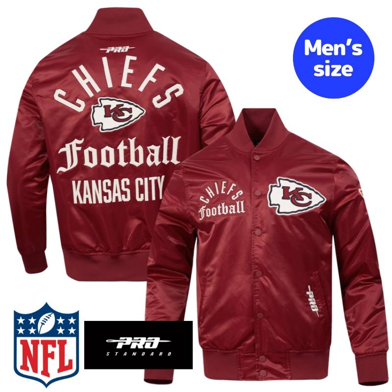 【送料無料】 NFL公式 正規品 メンズ アウター スタジャン サテンジャケット ナイロンジャンパー カンザスシティ・チーフス KANSAS CITY CHIEFS MODERN ORIGINALS MEN'S SATIN JACKET プロスタンダード Pro Standard