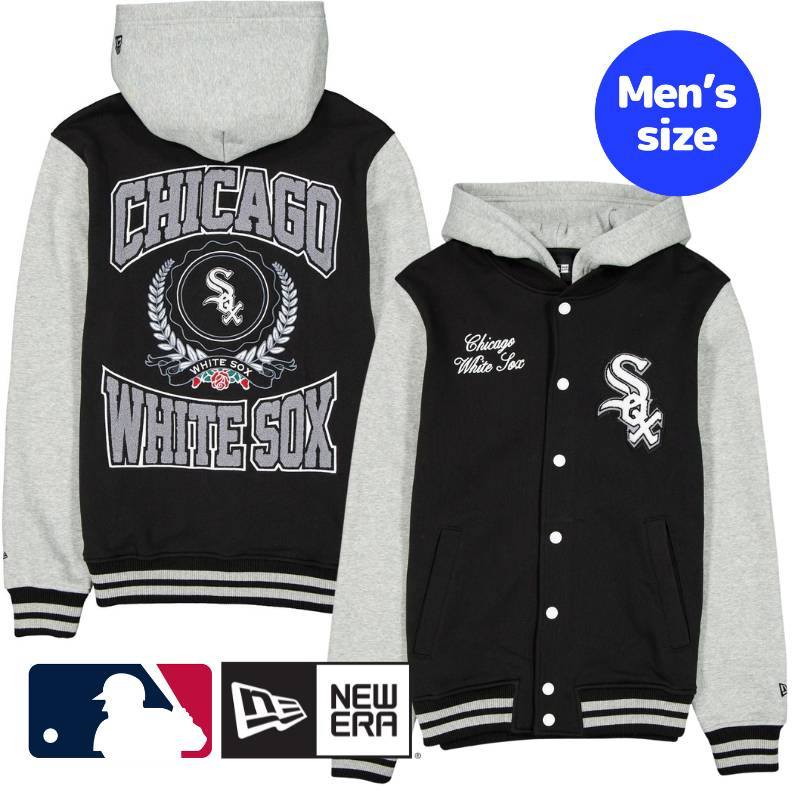 【送料無料】 MLB公式 メンズ アウター ジャケット スタジャン ジャンパー シカゴ・ホワイトソックス Chicago White Sox Throwback Prep Jacket ニューエラ New Era|USキッズウェア店