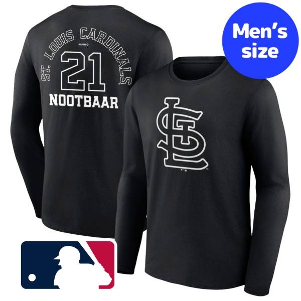 【送料無料】 MLBオフィシャル メジャーリーグ公式 メンズ ロンT 長袖Tシャツ トップス セントルイス・カージナルス カーディナルス ヌートバー Cardinals Monochrome Name & Number Long Sleeve T-Shirt