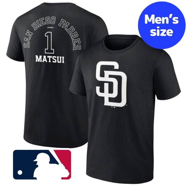 【送料無料】 MLBオフィシャル メジャーリーグ公式 メンズ Tシャツ 半袖トップス サンディエゴ・パドレス 松井裕樹 San Diego Padres Monochrome Name & Number T-Shirt