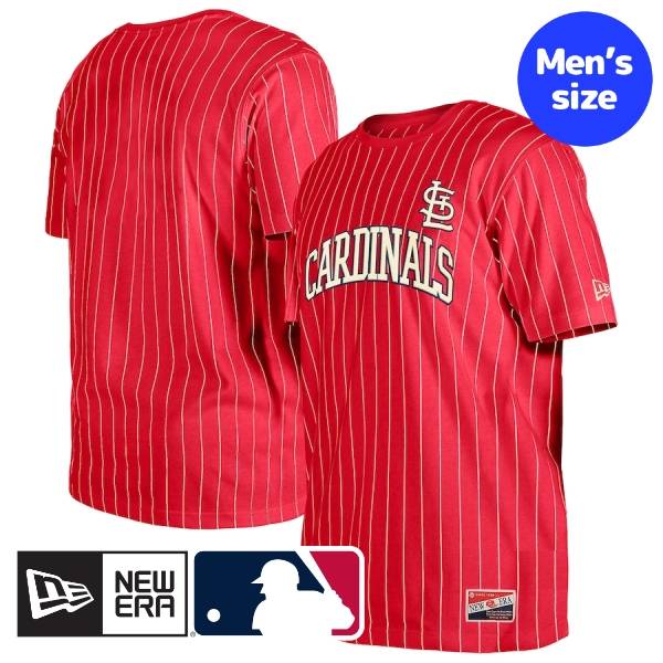 【送料無料】 MLB公式 メジャーリーグオフィシャル メンズ Tシャツ 半袖トップス ニューエラ New Era ヌートバー セントルイス・カージナルス カーディナルス St. Louis Cardinals Throwback Pinstripe T-Shirt